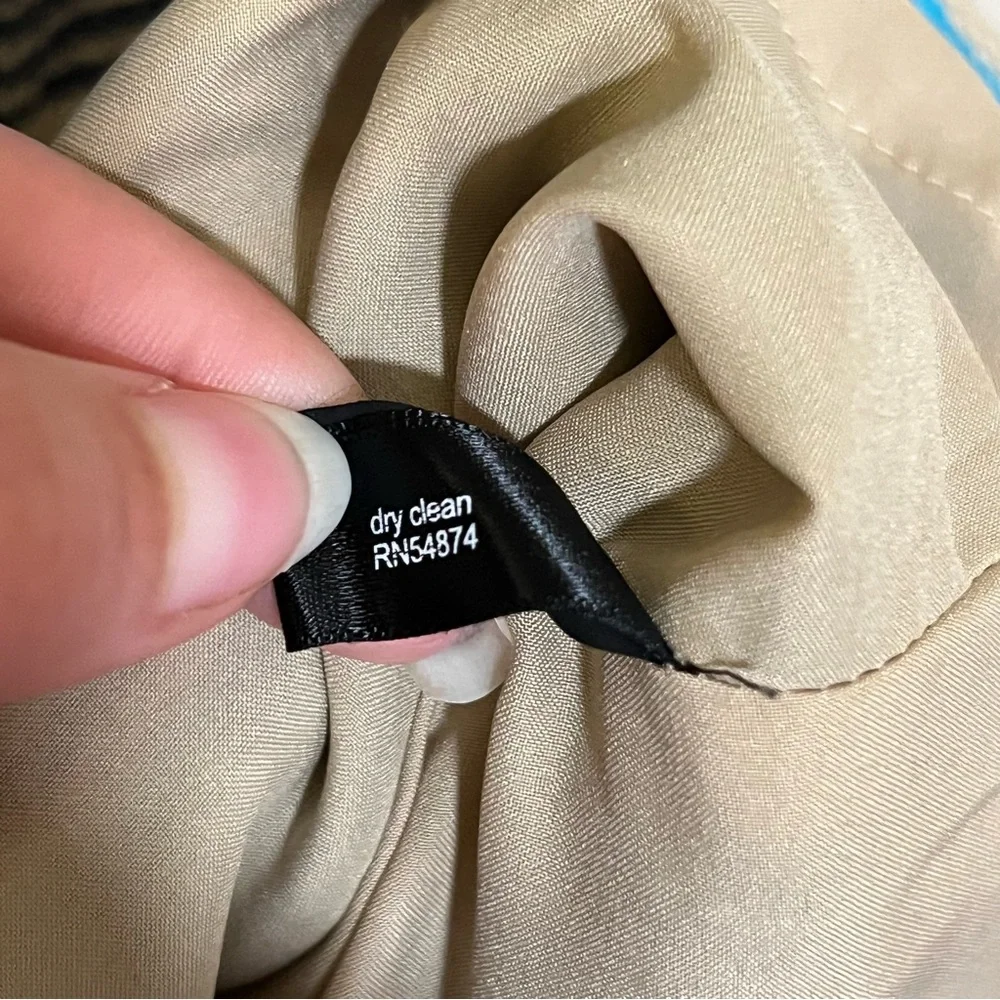 The Limited 8 Linen Cotton Sheath Sleeveless Dress Blue Tan Black - Picture 7 of 8